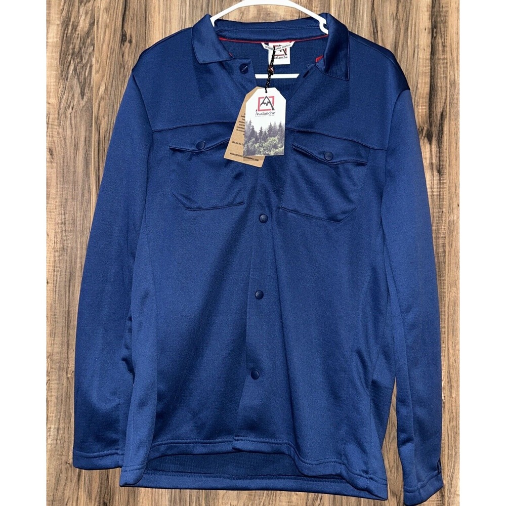 🏔️NWT🏔️Avalanche ‎ Men's Light Button Up Jacket, Blue, Medium